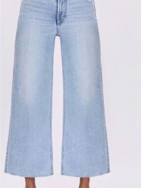 Pistola Lana Light Wash Cropped Wide-Leg Jeans